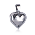 Sterling Silver 17Mm Plain Puff Heart Locket.