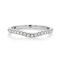 9ct White Gold Curved Diamond Wedding Ring