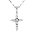 9ct White Gold Cubic Zirconia Cross