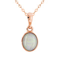 9ct Rose Gold Oval Australian Opal Pendant
