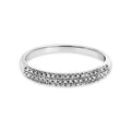 10ct White Gold Diamond Pave Set Wedding Ring