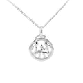 Sterling Silver Gemini Round Cut Out Zodiac Pendant