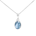 Sterling Silver Oval Aquamarine Pendant