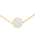9ct Yellow Gold Mother Of Pearl Pendant On Chain