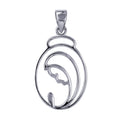 Sterling Silver Open Madonna Pendant