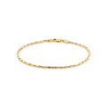 9ct Yellow Gold Italian Diamond Cut Bar Link Bracelet