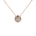 9ct Two Tone Diamond Set Pendant