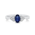 18ct White Gold Sapphire & Diamond Dress Ring