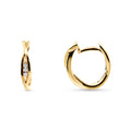 9ct Yellow Gold Twist Diamond Huggies