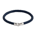 Najo The Mariner Men’s Navy Plaited Leather Bracelet