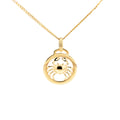 9ct Yellow Gold Cancer Round Cut Out Zodiac