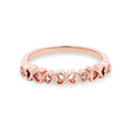 Rose Gold Diamond Infinity Heart Ring