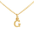 9ct Yellow Gold Block Initial Letter G