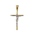 9ct Two Tone Cross With Crucifix