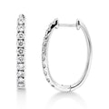 9ct White Gold Lab Grown Diamond Huggie Earrings