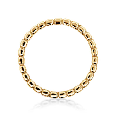 9ct Yellow Gold Ribbed Ladies Wedding Ring - alternate