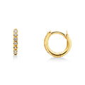 9ct Yellow Gold Cubic Zirconia Set Huggie Earrings