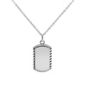 Sterling Silver Tag Pendant With Chain