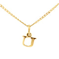 9ct Yellow Gold Block Initial Letter U