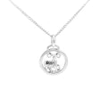 Sterling Silver Aries Round Cut Out Zodiac Pendant