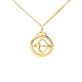 9ct Yellow Gold Sagittarius Round Cut Out Zodiac