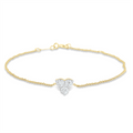 9ct Yellow Gold Delicate Diamond Trio Bracelet
