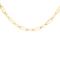 9ct Yellow Gold Oval Flat Paperclip Chain