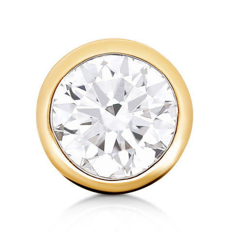 The Bronte | 1.05ct Round Bezel Set Slider Lab Grown Diamond Pendant - alternate view