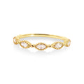 9ct Yellow Gold Lab Grown Marquise Diamond Set Wedding Ring