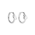 Najo Nature's Knot Silver Huggie Earrings