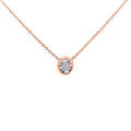 9ct Rose Gold Diamond Solitaire Necklace