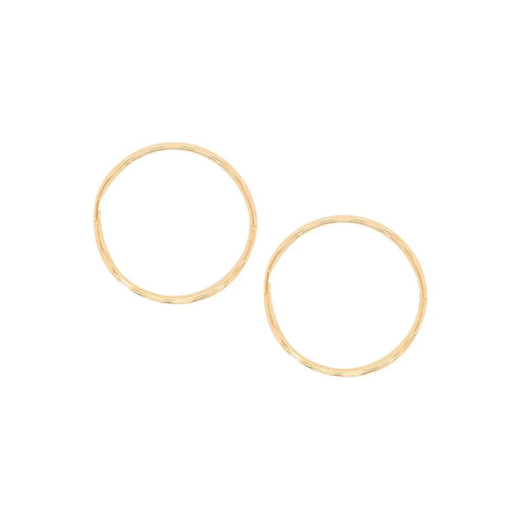 9ct Gold Jumbo (20mm) Facet Sleepers