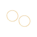 9ct Gold Jumbo (20mm) Facet Sleepers