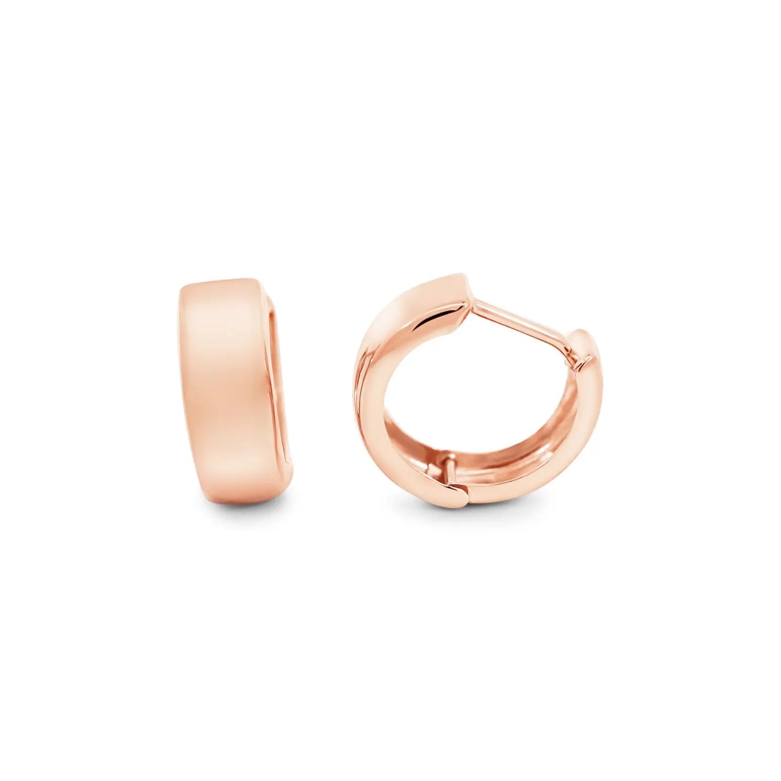 9ct Rose Gold 4mm Polished Huggies