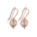 9ct Rose Gold Heart and Infinity Cubic Zirconia Set Earrings
