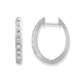 9ct White Gold Illusion Set Diamond Huggies