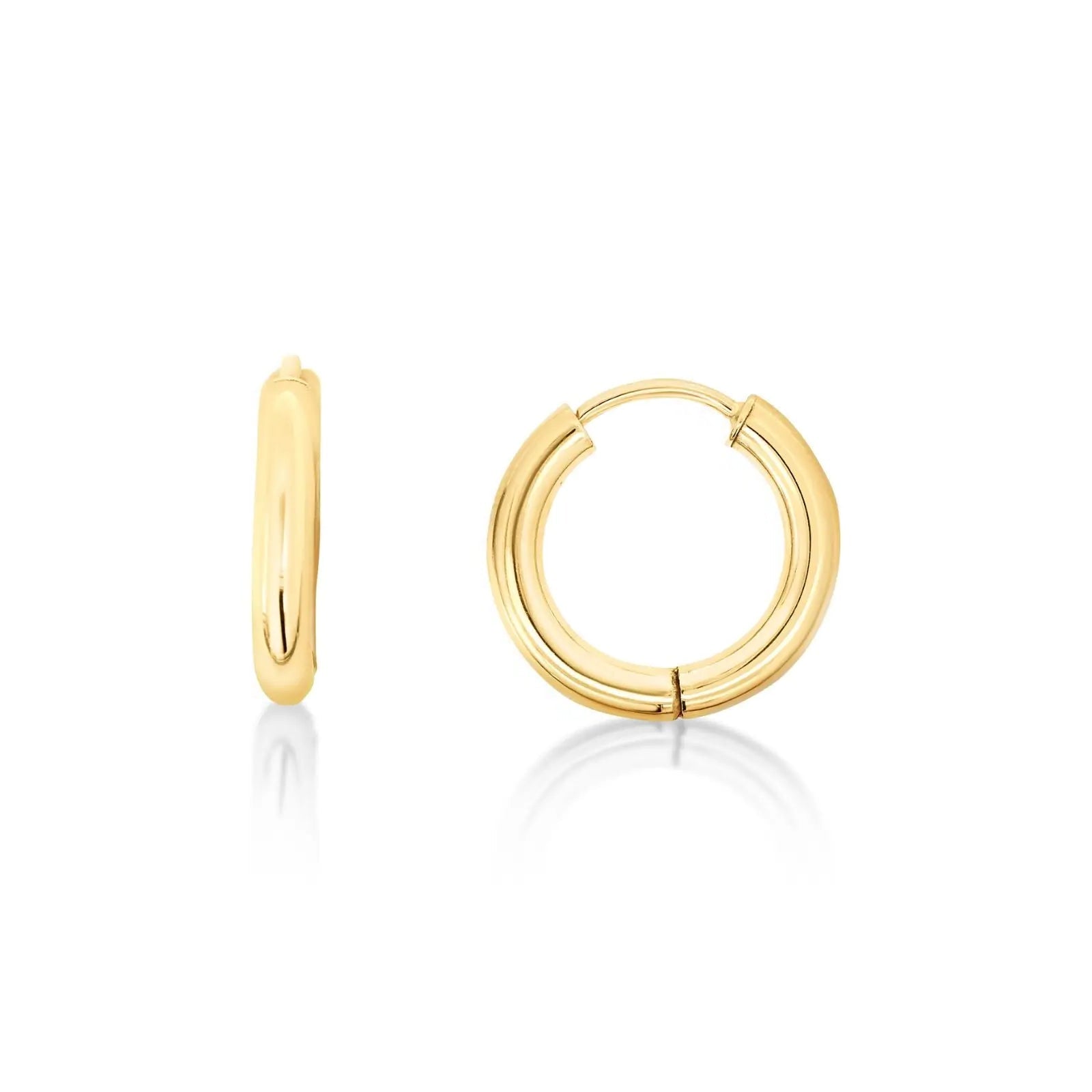 9ct Yellow Gold 10mm Huggies