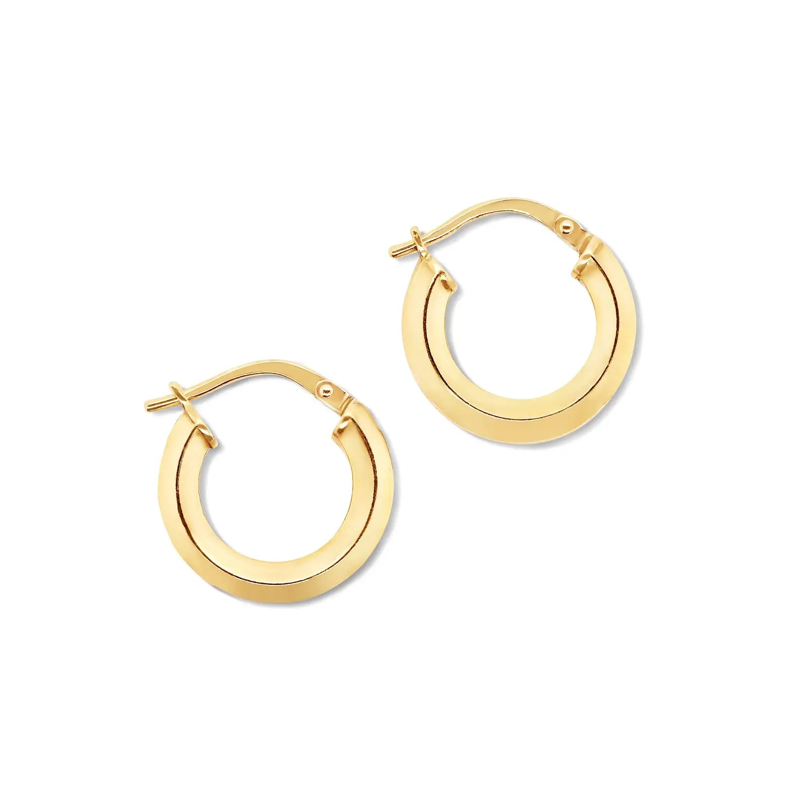 9ct Yellow Gold And White Gold Silver Filled Hoop Earrings
