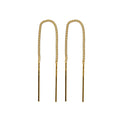 9ct Yellow Gold Chain Thread Earrings