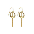9ct Yellow Gold Circle Chain Earrings