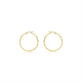 9ct Yellow Gold Diamond Cut Hoops