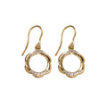 9ct Yellow Gold Diamond Set Fancy Drop Earrings