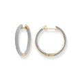 9ct Yellow Gold Diamond Set Inner & Outer Hoops