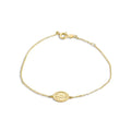 9ct Yellow Gold Evil Eye Medallion Bracelet