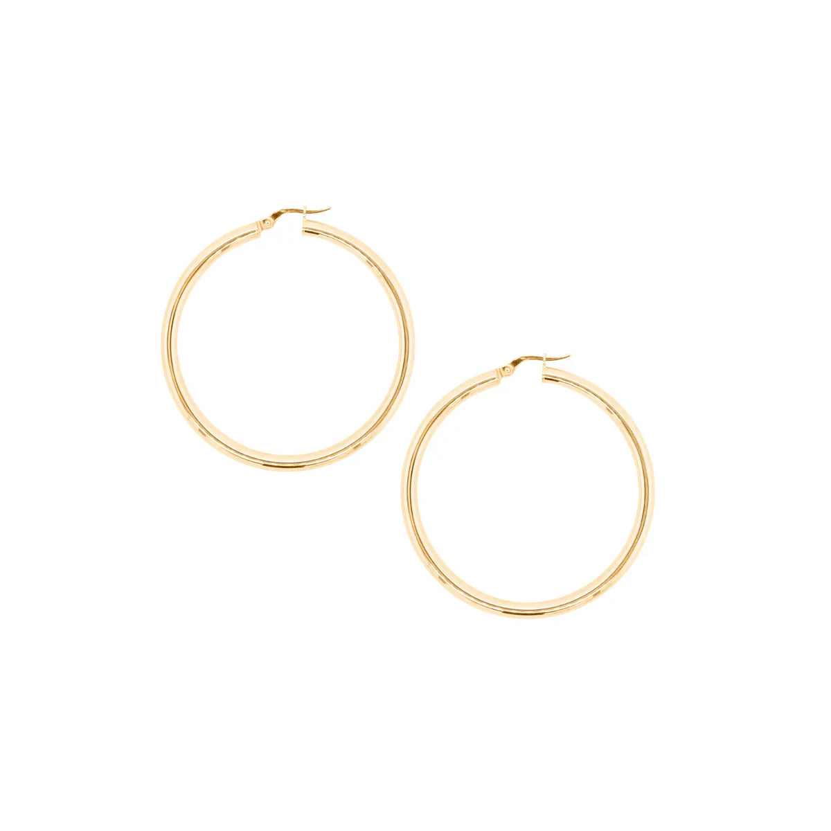 9ct Yellow Gold Italian Hoop Earrings