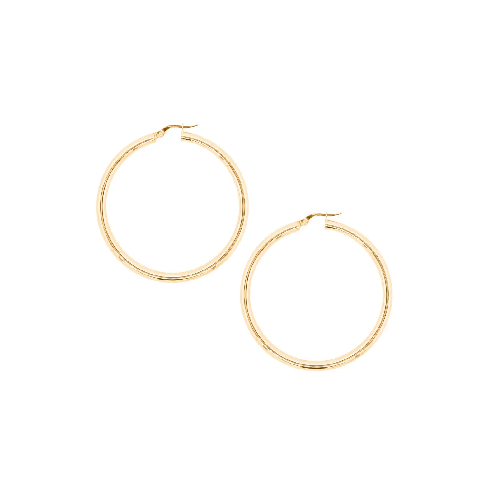 9ct Yellow Gold Italian Hoop Earrings