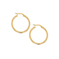 9ct Yellow Gold Italian Twist Hoop Earrings