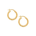 9ct Yellow Gold Italian Twist Hoops