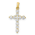9ct Yellow Gold Lab Grown Diamond Cross Pendant