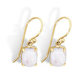 9ct Yellow Gold Oval Australian Opal Drop Earrings